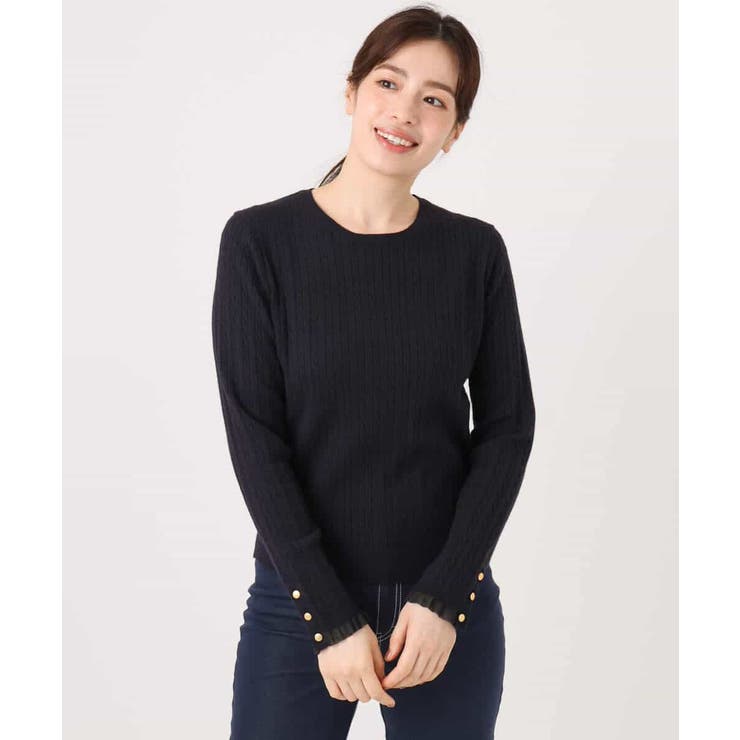 ミニケーブル柄ニット/洗える/WEB限定サイズあり | OFUON | 詳細画像24 