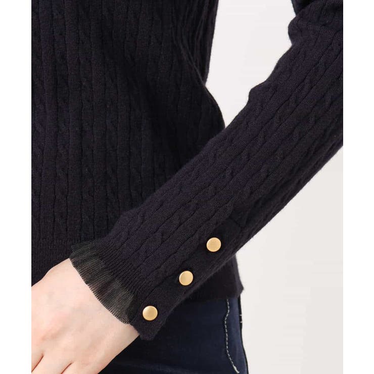 ミニケーブル柄ニット/洗える/WEB限定サイズあり | OFUON | 詳細画像25 