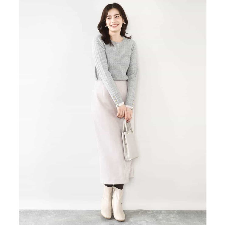 ミニケーブル柄ニット/洗える/WEB限定サイズあり | OFUON | 詳細画像5 