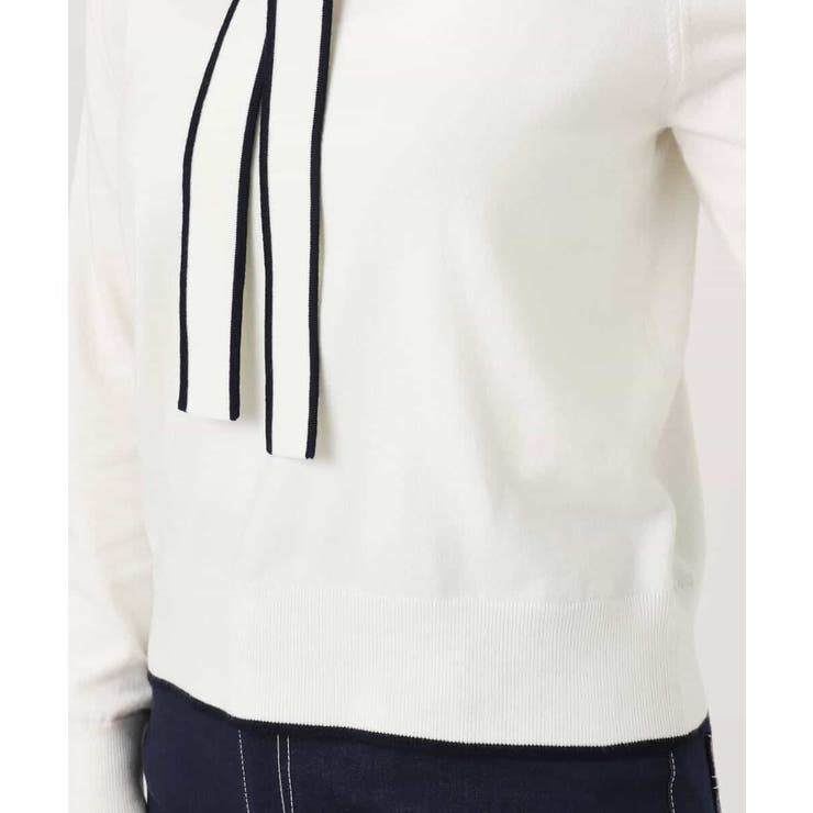 配色ラインボウタイニット/洗える/WEB限定サイズあり | OFUON | 詳細画像20 