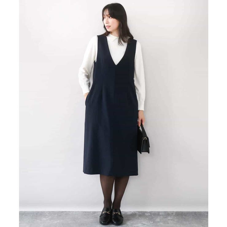 パール調ビーズ衿付きハイゲージニット/洗える | OFUON | 詳細画像12 