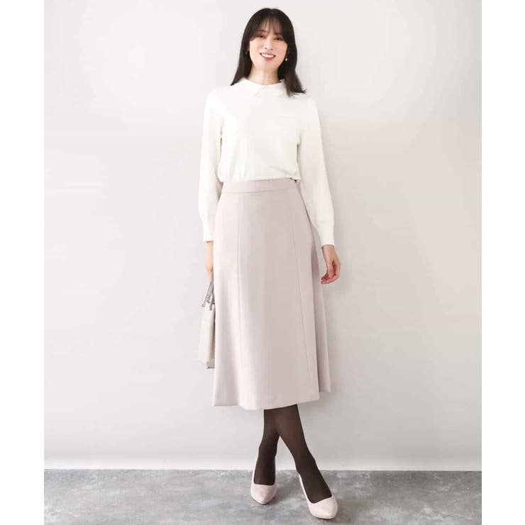 パール調ビーズ衿付きハイゲージニット/洗える | OFUON | 詳細画像8 