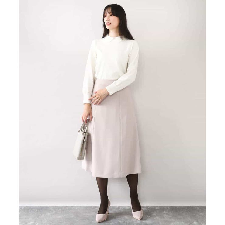 パール調ビーズ衿付きハイゲージニット/洗える | OFUON | 詳細画像9 