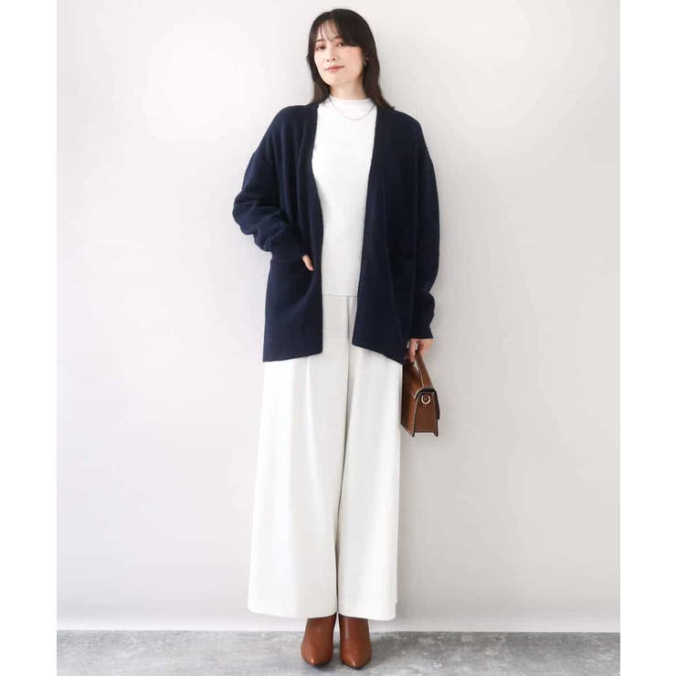 シアー切替えモックネックリブニット/洗える/WEB限定サイズあり | OFUON | 詳細画像12 