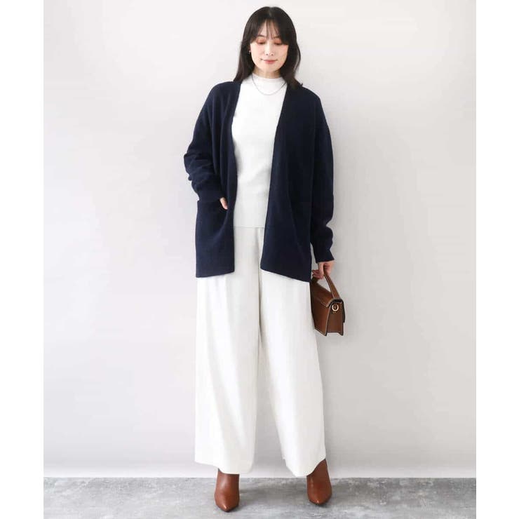 シアー切替えモックネックリブニット/洗える/WEB限定サイズあり | OFUON | 詳細画像13 