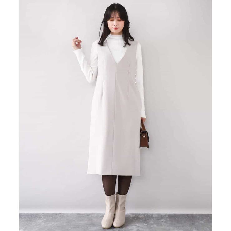 シアー切替えモックネックリブニット/洗える/WEB限定サイズあり | OFUON | 詳細画像18 