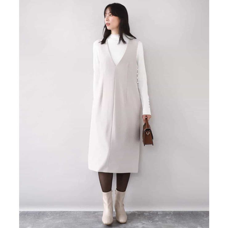 シアー切替えモックネックリブニット/洗える/WEB限定サイズあり | OFUON | 詳細画像19 