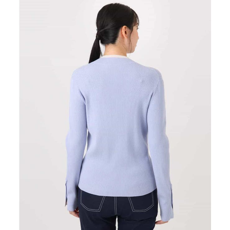 シアー切替えモックネックリブニット/洗える/WEB限定サイズあり | OFUON | 詳細画像29 