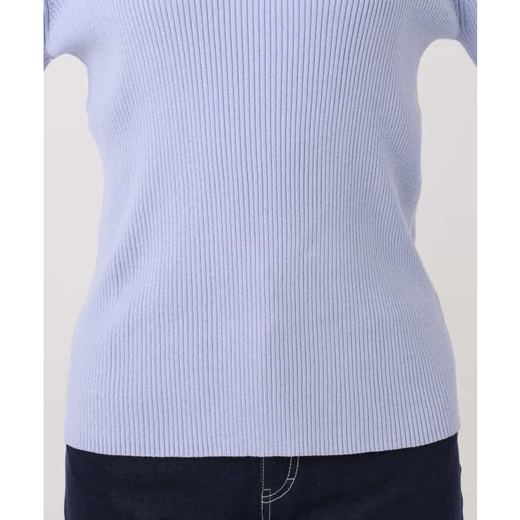 シアー切替えモックネックリブニット/洗える/WEB限定サイズあり | OFUON | 詳細画像32 