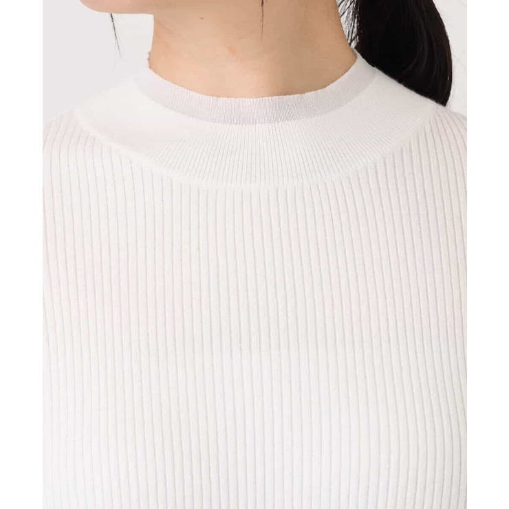 シアー切替えモックネックリブニット/洗える/WEB限定サイズあり | OFUON | 詳細画像38 