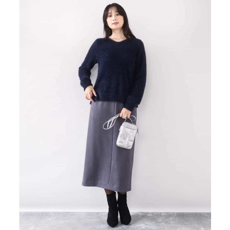 ミニスパンコールシャギーニット/洗える/WEB限定サイズあり | OFUON | 詳細画像10 