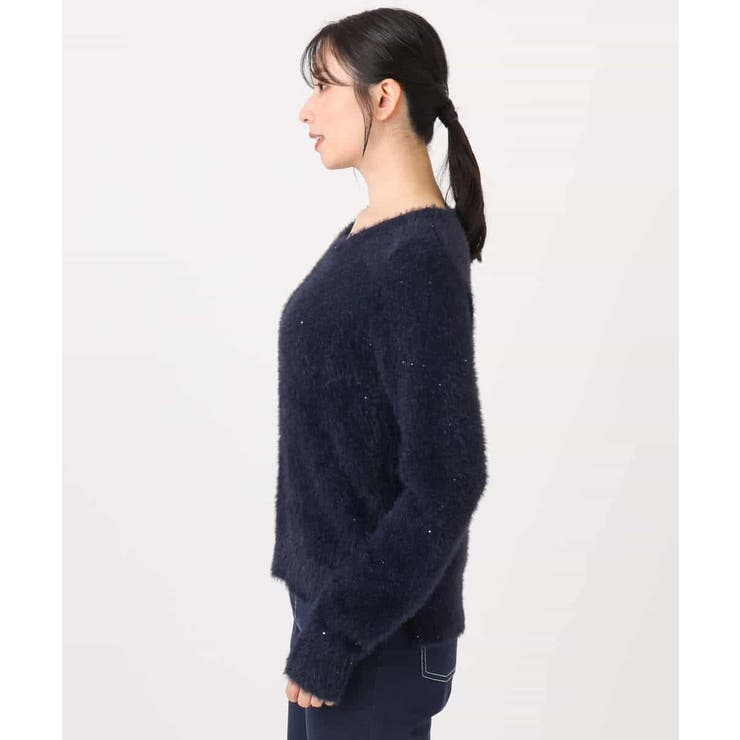 ミニスパンコールシャギーニット/洗える/WEB限定サイズあり | OFUON | 詳細画像12 
