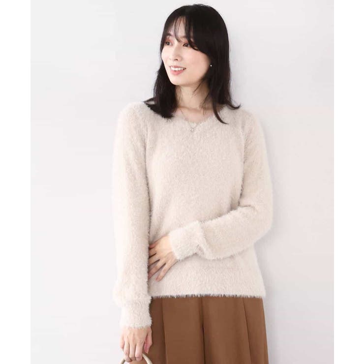 ミニスパンコールシャギーニット/洗える/WEB限定サイズあり | OFUON | 詳細画像3 