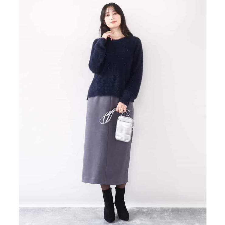 ミニスパンコールシャギーニット/洗える/WEB限定サイズあり | OFUON | 詳細画像8 