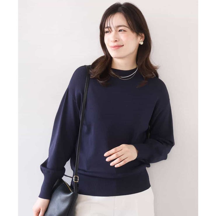 ハイネックハイゲージニット/UVカット/洗える/WEB限定サイズあり | OFUON | 詳細画像17 