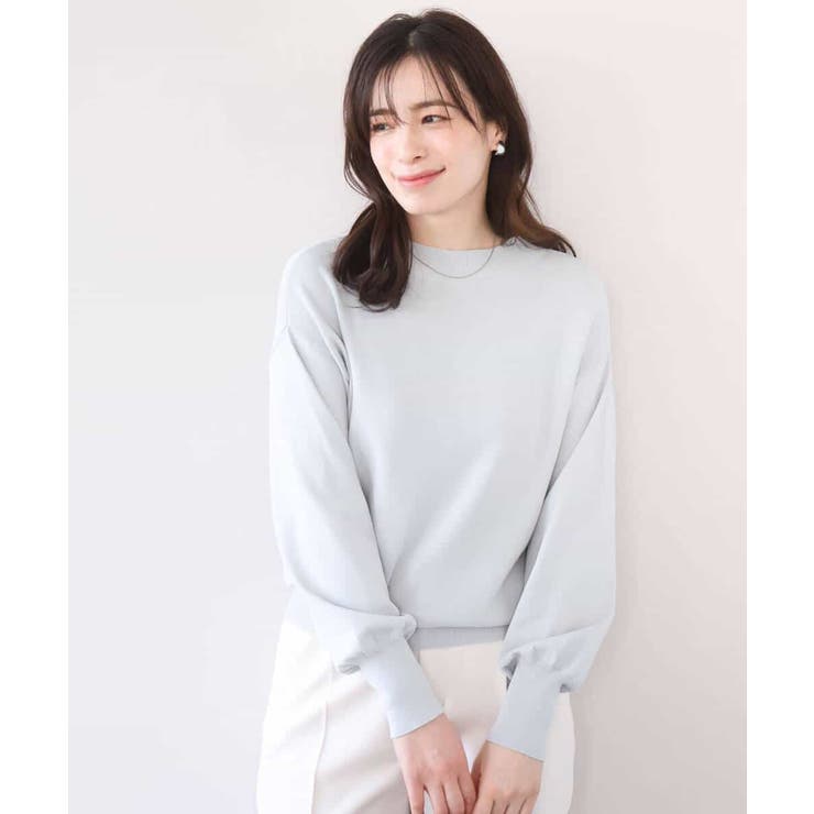 ハイネックハイゲージニット/UVカット/洗える/WEB限定サイズあり | OFUON | 詳細画像2 