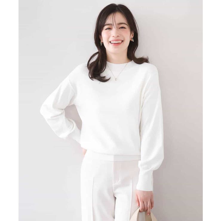 ハイネックハイゲージニット/UVカット/洗える/WEB限定サイズあり | OFUON | 詳細画像32 