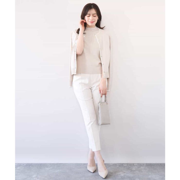 配色ラインアンサンブル（カーディガン&ニットプルオーバー） UVカット 洗える | OFUON | 詳細画像18 