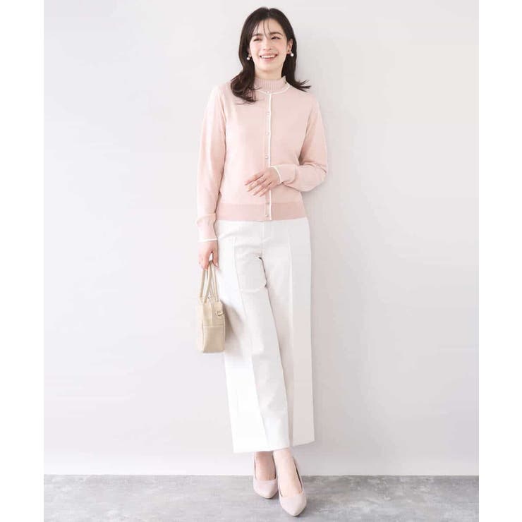 配色ラインアンサンブル（カーディガン&ニットプルオーバー） UVカット 洗える | OFUON | 詳細画像23 