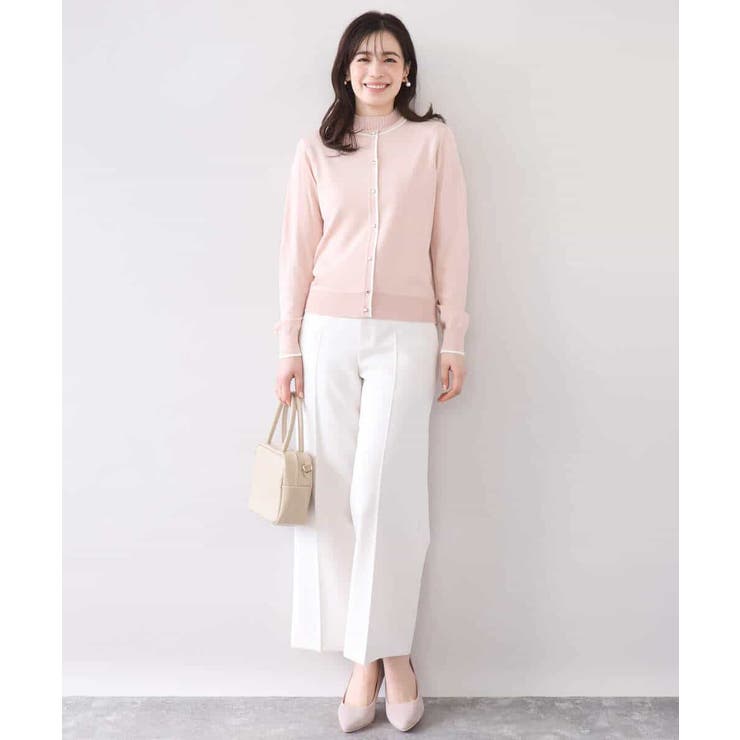 配色ラインアンサンブル（カーディガン&ニットプルオーバー） UVカット 洗える | OFUON | 詳細画像25 