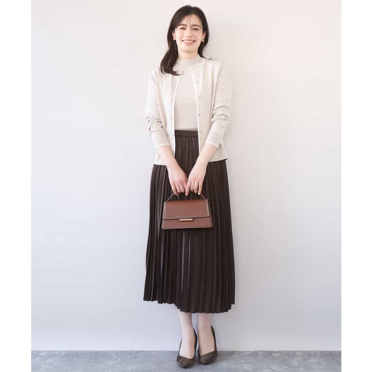 配色ラインアンサンブル（カーディガン&ニットプルオーバー） UVカット 洗える | OFUON | 詳細画像26 