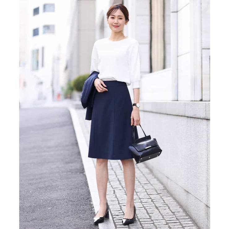 ボートネック五分袖ニット/洗える | OFUON | 詳細画像10 