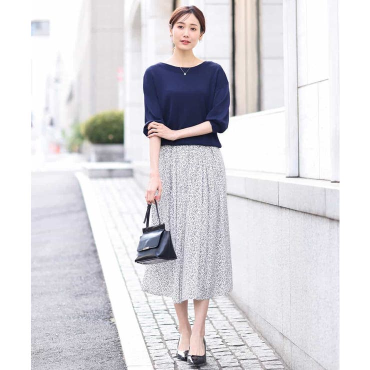 ボートネック五分袖ニット/洗える | OFUON | 詳細画像26 