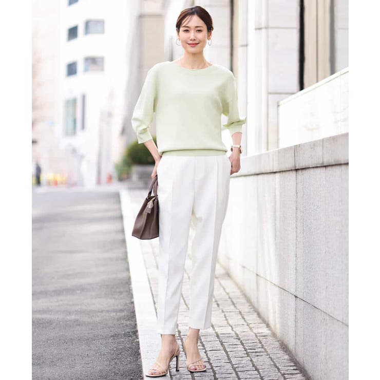 ボートネック五分袖ニット/洗える | OFUON | 詳細画像29 