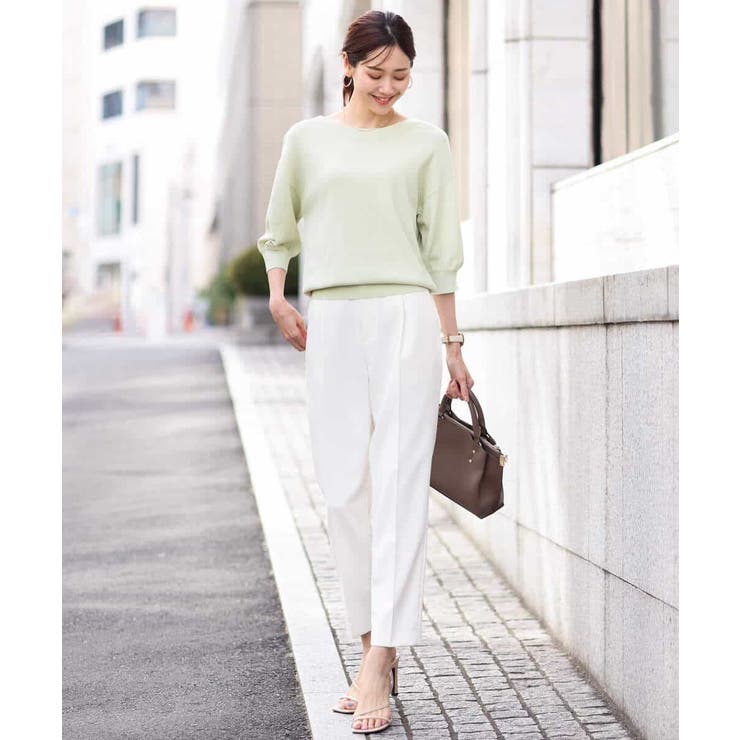 ボートネック五分袖ニット/洗える | OFUON | 詳細画像31 