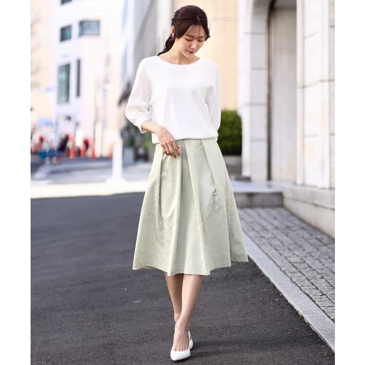 ボートネック五分袖ニット/洗える | OFUON | 詳細画像38 