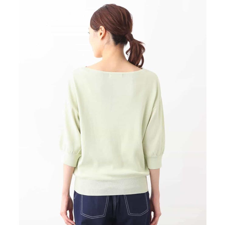 ボートネック五分袖ニット/洗える | OFUON | 詳細画像41 