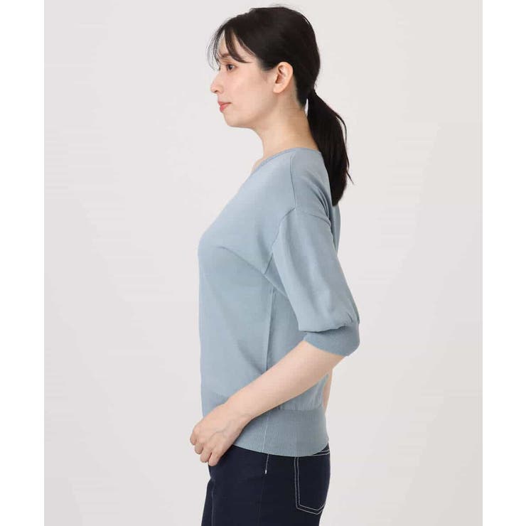 ハイゲージVネックニット/UVカット/接触冷感/洗える/WEB限定サイズあり | OFUON | 詳細画像24 