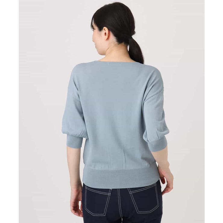 ハイゲージVネックニット/UVカット/接触冷感/洗える/WEB限定サイズあり | OFUON | 詳細画像25 