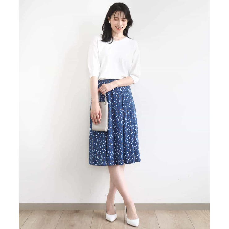 ハイゲージVネックニット/UVカット/接触冷感/洗える/WEB限定サイズあり | OFUON | 詳細画像7 