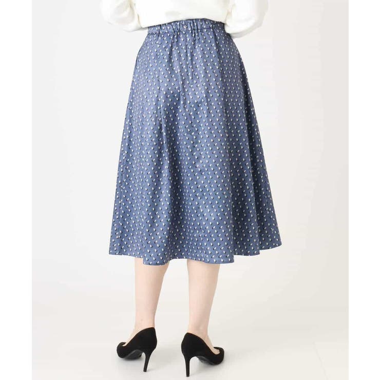 幾何柄タックフレアースカート/洗える | OFUON | 詳細画像29 