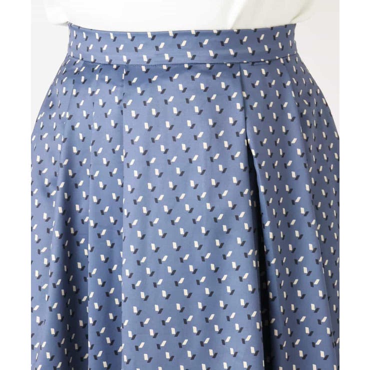 幾何柄タックフレアースカート/洗える | OFUON | 詳細画像30 