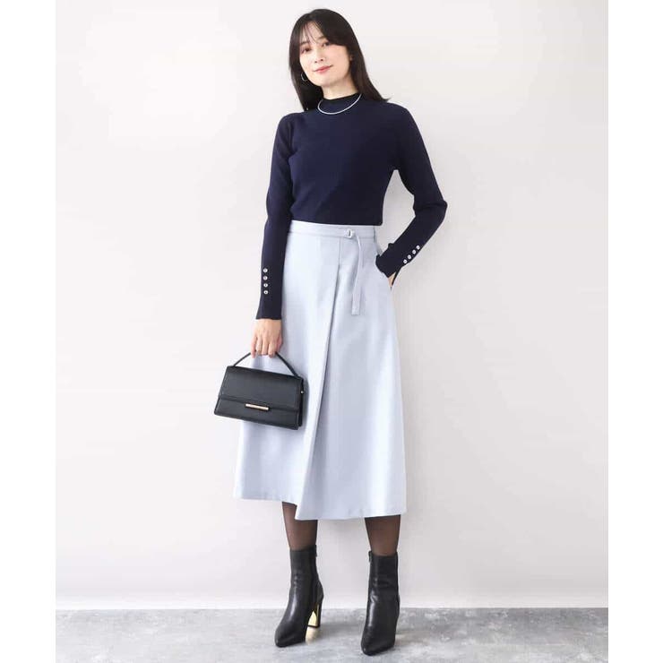 ラップ風フレアースカート/洗える/WEB限定サイズあり | OFUON | 詳細画像18 