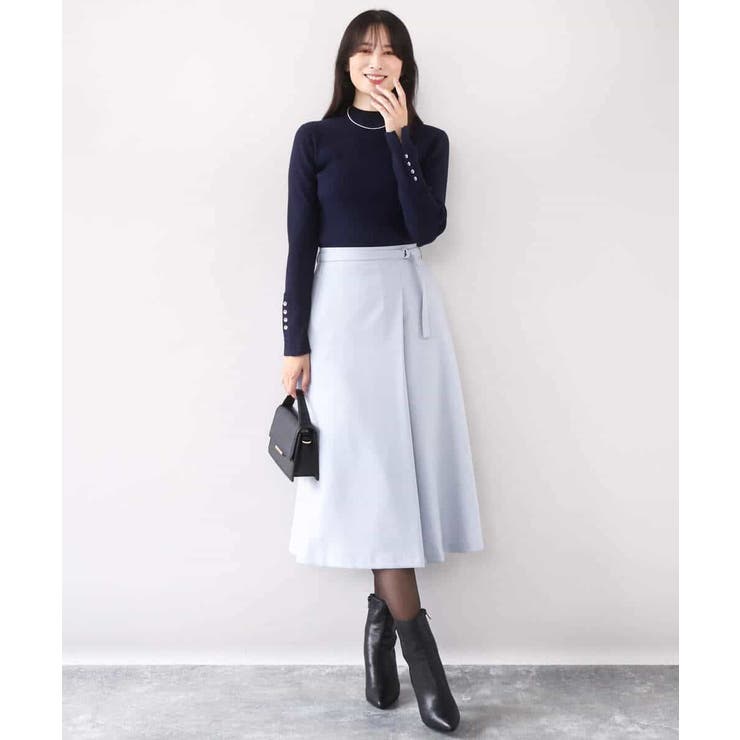 ラップ風フレアースカート/洗える/WEB限定サイズあり | OFUON | 詳細画像19 