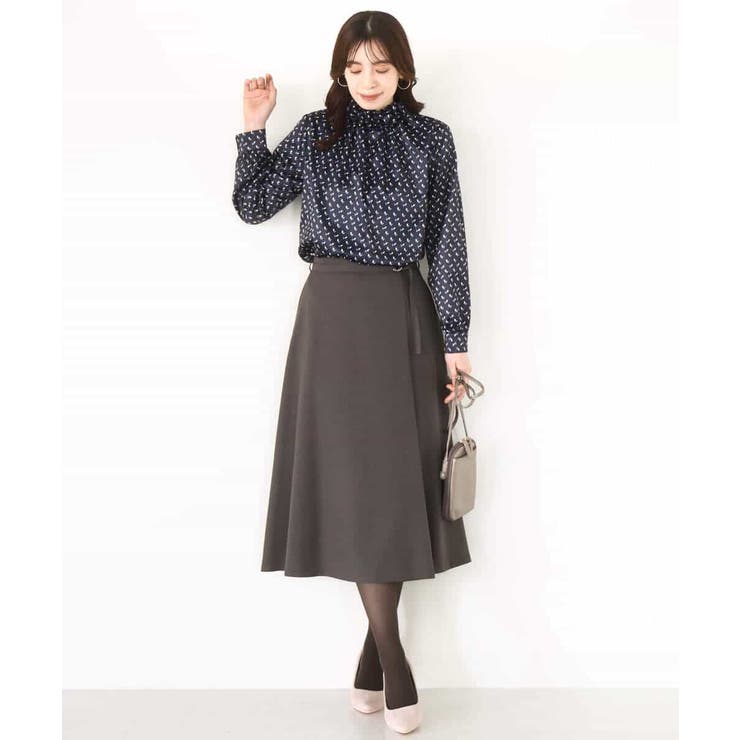 ラップ風フレアースカート/洗える/WEB限定サイズあり | OFUON | 詳細画像3 