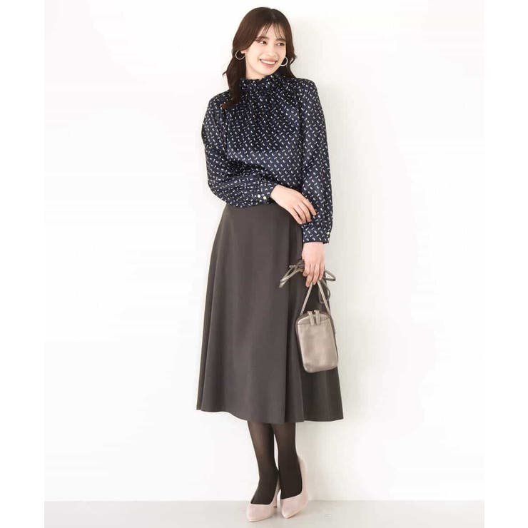 ラップ風フレアースカート/洗える/WEB限定サイズあり | OFUON | 詳細画像4 