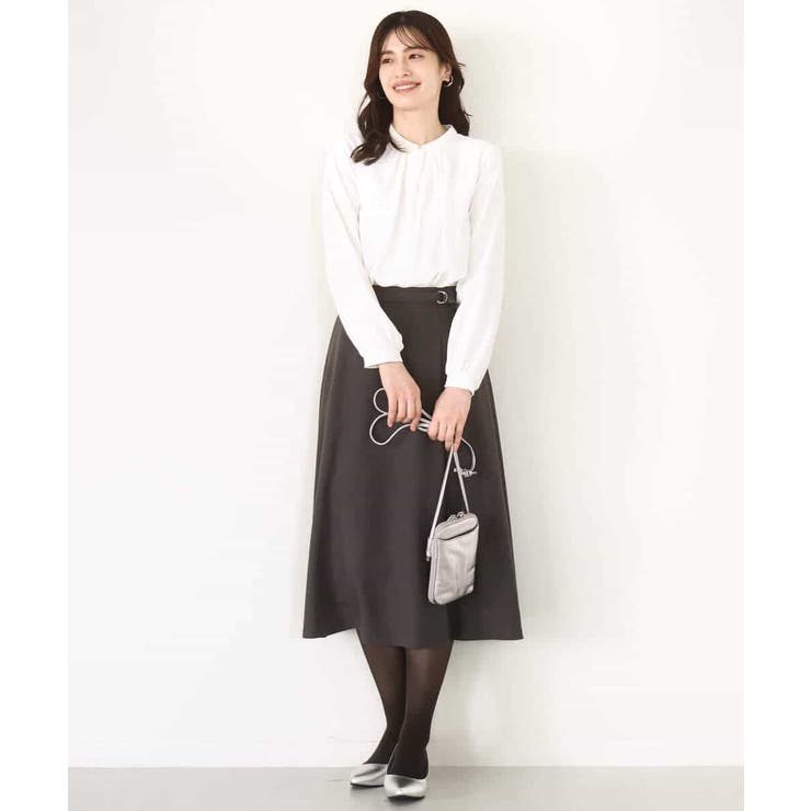 ラップ風フレアースカート/洗える/WEB限定サイズあり | OFUON | 詳細画像5 