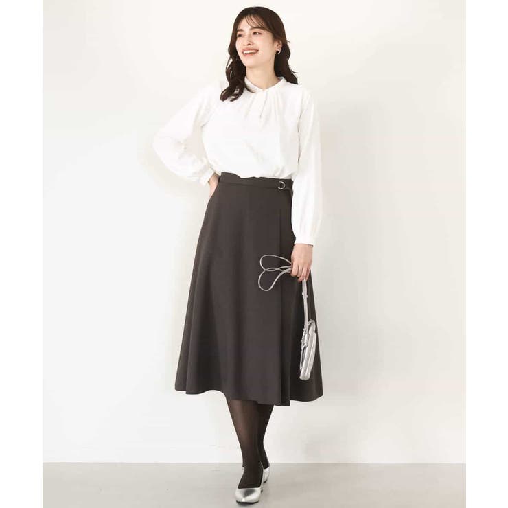 ラップ風フレアースカート/洗える/WEB限定サイズあり | OFUON | 詳細画像6 