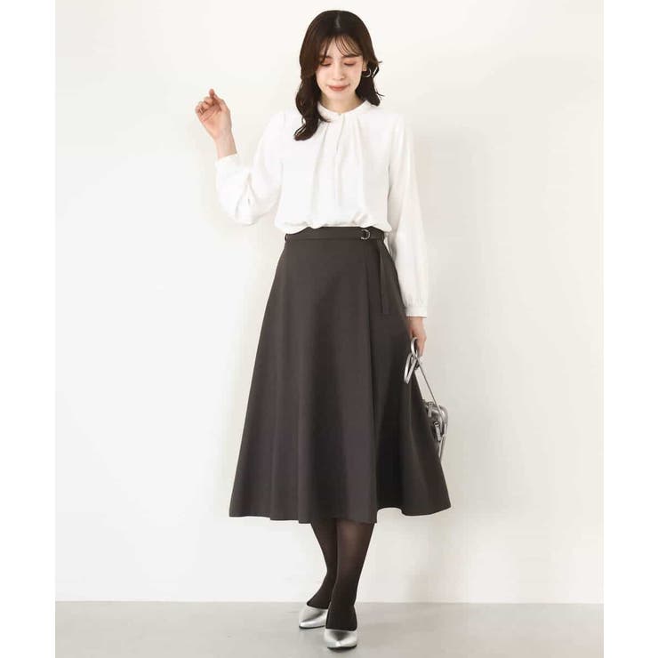 ラップ風フレアースカート/洗える/WEB限定サイズあり | OFUON | 詳細画像7 