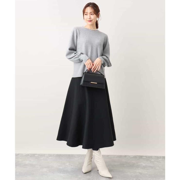 フレアーニットスカート/洗える | OFUON | 詳細画像24 