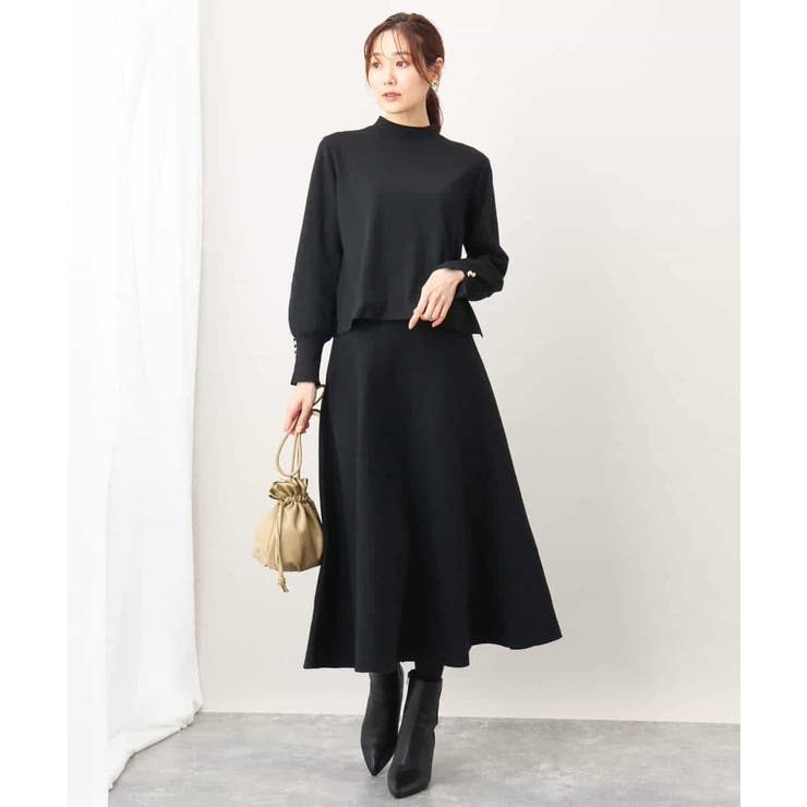 フレアーニットスカート/洗える | OFUON | 詳細画像4 