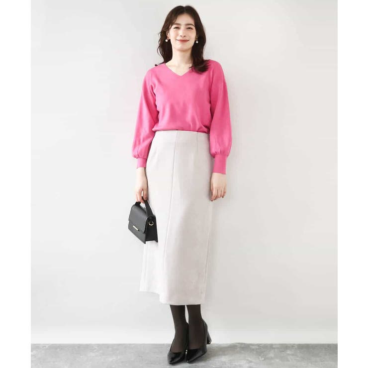 スウェードライクナロースカート/洗える | OFUON | 詳細画像14 