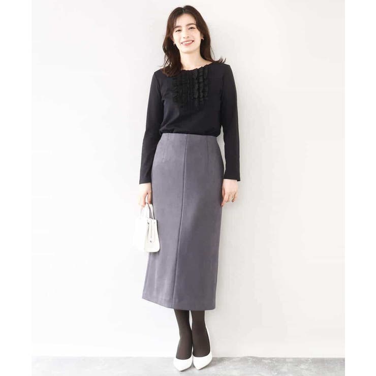 スウェードライクナロースカート/洗える | OFUON | 詳細画像2 