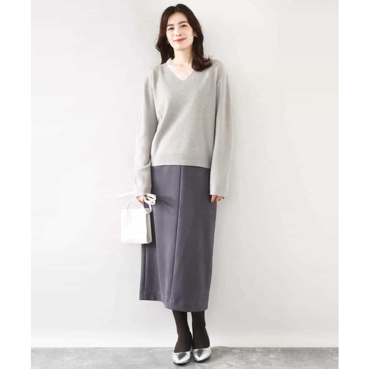 スウェードライクナロースカート/洗える | OFUON | 詳細画像5 