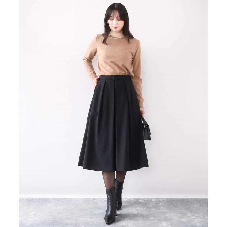 タックフレアースカート/洗える | OFUON | 詳細画像4 