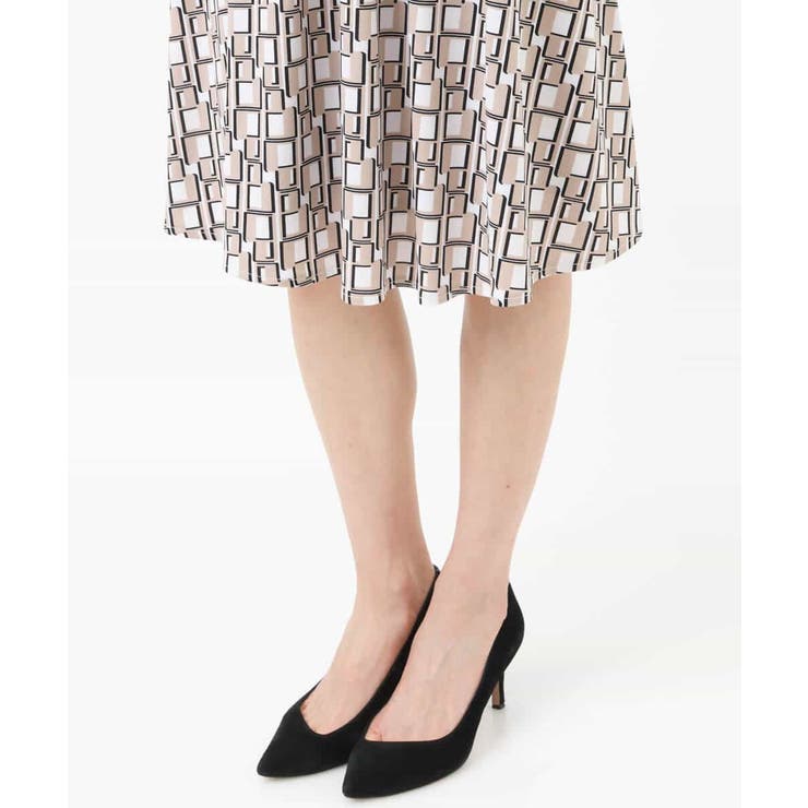 スクエア幾何柄ジャージスカート/洗える | OFUON | 詳細画像12 